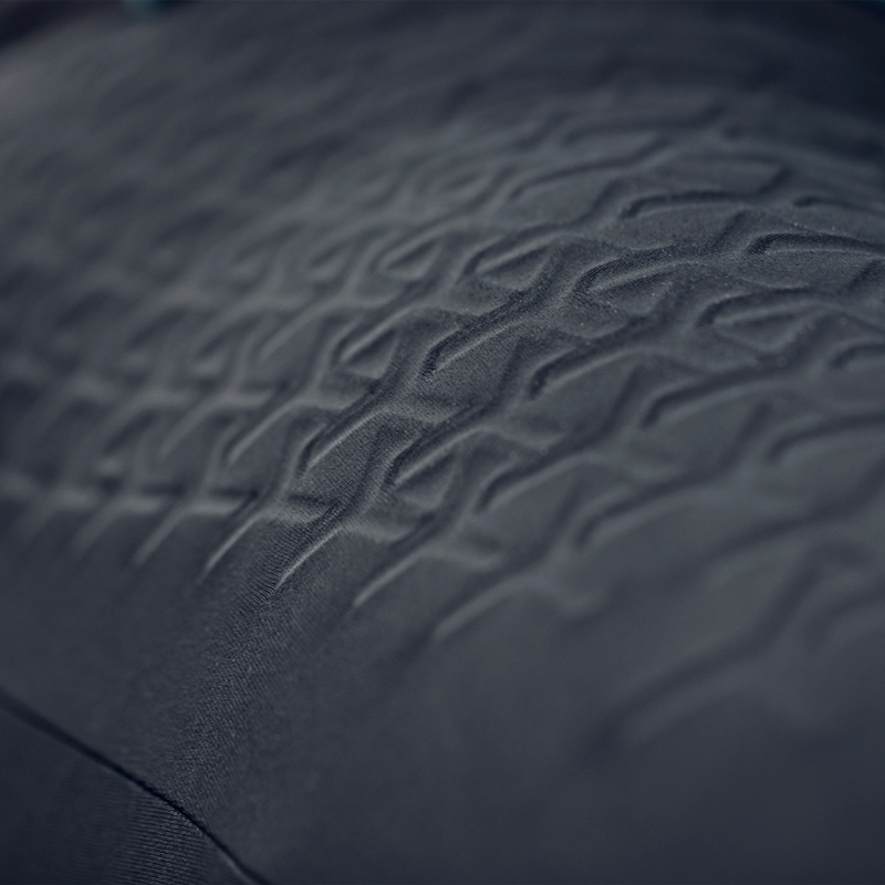 Q36.5 Womens Salopette GRID SKIN Bib Shorts : BLACK-3